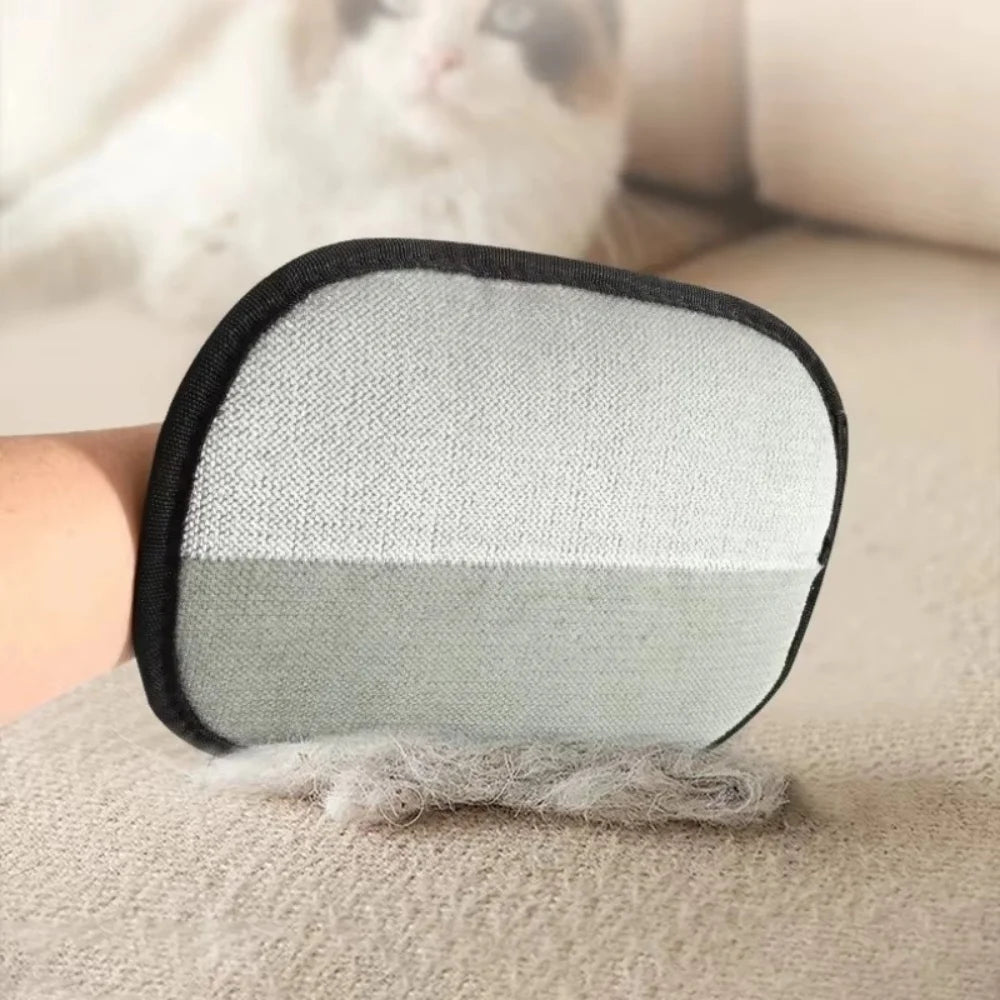 Pet Grooming Gloves Reusable Static Dedusting Brush Gloves Removing Dog Cat Hair From Sofa Carpet Clothes Pet Dog Hair Remover