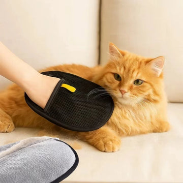 Pet Grooming Gloves Reusable Static Dedusting Brush Gloves Removing Dog Cat Hair From Sofa Carpet Clothes Pet Dog Hair Remover